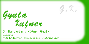 gyula kufner business card